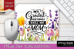 Mothers Day Quote Mouse Pad Sublimation - Wildflowers PNG Product Image 1