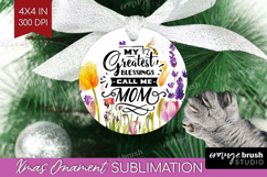 Mothers Day Quote Ornament PNG - Wildflowers PNG Sublimation Product Image 1