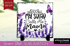 Mothers Day Quote Slate PNG - Wildflowers Square Slate Product Image 1