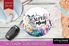 Mothers Day Quote Car Coaster - Wildflowers Coaster PNG Product Image 1