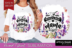 Mothers Day Quote Round Tshirt Background - Wildflowers PNG Product Image 1