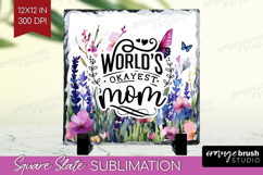 Mothers Day Quote Slate PNG - Wildflowers Square Slate Product Image 1