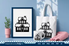 Winter House SVG | Cozy Snowy Cabin Cut File Product Image 3