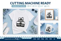 Winter House SVG | Cozy Snowy Cabin Cut File Product Image 2