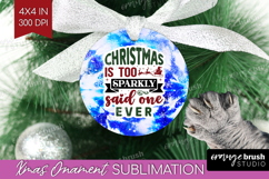 Sarcastic Christmas Quote Ornament PNG - Winter Tie Dye PNG Product Image 1