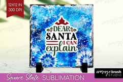 Sarcastic Christmas Quote Slate PNG - Winter Tie Dye Square Product Image 1