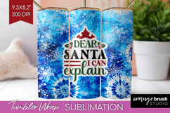 Sarcastic Christmas Quote Tumbler Wrap - Winter Tie Dye PNG Product Image 1