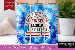 Sarcastic Christmas Quote Tumbler Wrap - Winter Tie Dye PNG Product Image 1