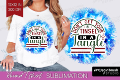 Sarcastic Christmas Quote Round Tshirt Background - Winter Product Image 1