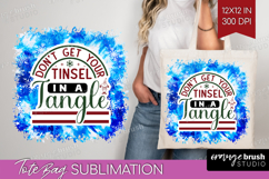 Sarcastic Christmas Quote Tote Bag - Winter Tie Dye Tote Bag Product Image 1