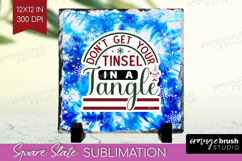 Sarcastic Christmas Quote Slate PNG - Winter Tie Dye Square Product Image 1