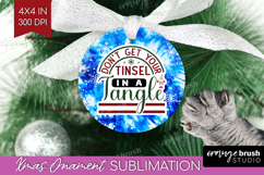 Sarcastic Christmas Quote Ornament PNG - Winter Tie Dye PNG Product Image 1