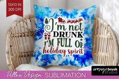 Sarcastic Christmas Quote Pillow Sublimation - Winter Tie Product Image 1