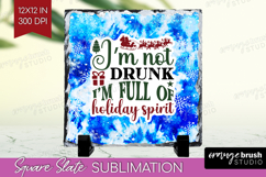 Sarcastic Christmas Quote Slate PNG - Winter Tie Dye Square Product Image 1