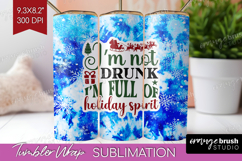 Sarcastic Christmas Quote Tumbler Wrap - Winter Tie Dye PNG Product Image 1