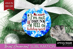 Sarcastic Christmas Quote Ornament PNG - Winter Tie Dye PNG Product Image 1