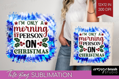 Sarcastic Christmas Quote Tote Bag - Winter Tie Dye Tote Bag Product Image 1