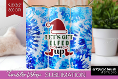 Sarcastic Christmas Quote Tumbler Wrap - Winter Tie Dye PNG Product Image 1