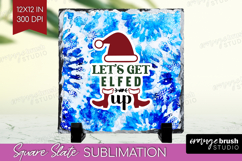 Sarcastic Christmas Quote Slate PNG - Winter Tie Dye Square Product Image 1