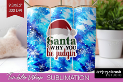 Sarcastic Christmas Quote Tumbler Wrap - Winter Tie Dye PNG Product Image 1