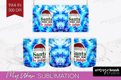 Sarcastic Christmas Quote Mug Wrap - Winter Tie Dye Mug PNG Product Image 1