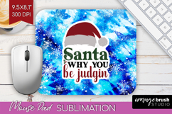 Sarcastic Christmas Quote Mouse Pad Sublimation - Winter Tie Product Image 1