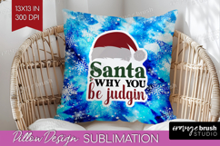 Sarcastic Christmas Quote Pillow Sublimation - Winter Tie Product Image 1