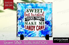 Sarcastic Christmas Quote Slate PNG - Winter Tie Dye Square Product Image 1