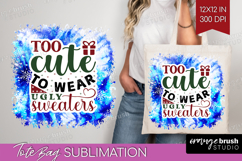 Sarcastic Christmas Quote Tote Bag - Winter Tie Dye Tote Bag Product Image 1