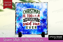 Sarcastic Christmas Quote Slate PNG - Winter Tie Dye Square Product Image 1