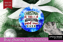 Sarcastic Christmas Quote Ornament PNG - Winter Tie Dye PNG Product Image 1