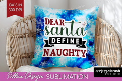 Sarcastic Christmas Quote Pillow Sublimation - Winter Tie Product Image 1