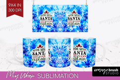 Sarcastic Christmas Quote Mug Wrap - Winter Tie Dye Mug PNG Product Image 1