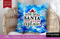 Sarcastic Christmas Quote Pillow Sublimation - Winter Tie Product Image 1