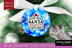 Sarcastic Christmas Quote Ornament PNG - Winter Tie Dye PNG Product Image 1