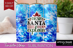 Sarcastic Christmas Quote Tumbler Wrap - Winter Tie Dye PNG Product Image 1