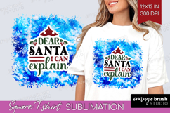 Sarcastic Christmas Quote Square Tshirt Background - Winter Product Image 1