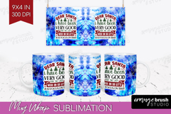 Sarcastic Christmas Quote Mug Wrap - Winter Tie Dye Mug PNG Product Image 1
