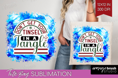 Sarcastic Christmas Quote Tote Bag - Winter Tie Dye Tote Bag Product Image 1