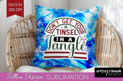 Sarcastic Christmas Quote Pillow Sublimation - Winter Tie Product Image 1