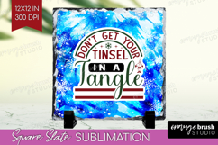 Sarcastic Christmas Quote Slate PNG - Winter Tie Dye Square Product Image 1
