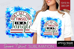 Sarcastic Christmas Quote Square Tshirt Background - Winter Product Image 1