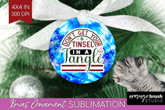Sarcastic Christmas Quote Ornament PNG - Winter Tie Dye PNG Product Image 1
