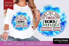 Sarcastic Christmas Quote Round Tshirt Background - Winter Product Image 1