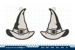 Witch Hat Earring SVG | Halloween Laser Cut Jewelry Product Image 2