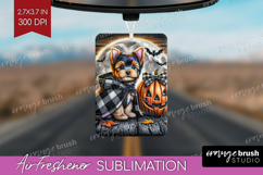 Yorkie Dog Air Freshener PNG Halloween PNG Sublimation Product Image 1