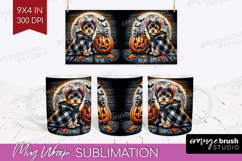 Yorkie Dog Mug Wrap Halloween Mug PNG Sublimation Product Image 1