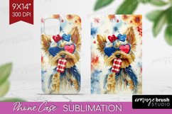 Yorkshire Terrier Dog Phone Case PNG 4th Of July Case PNG Product Image 1
