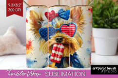 Yorkshire Terrier Dog Tumbler Wrap 4th Of July Tumbler PNG Product Image 1