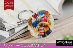 Yorkshire Terrier Dog Keychain PNG 4th Of July Keychain Product Image 1